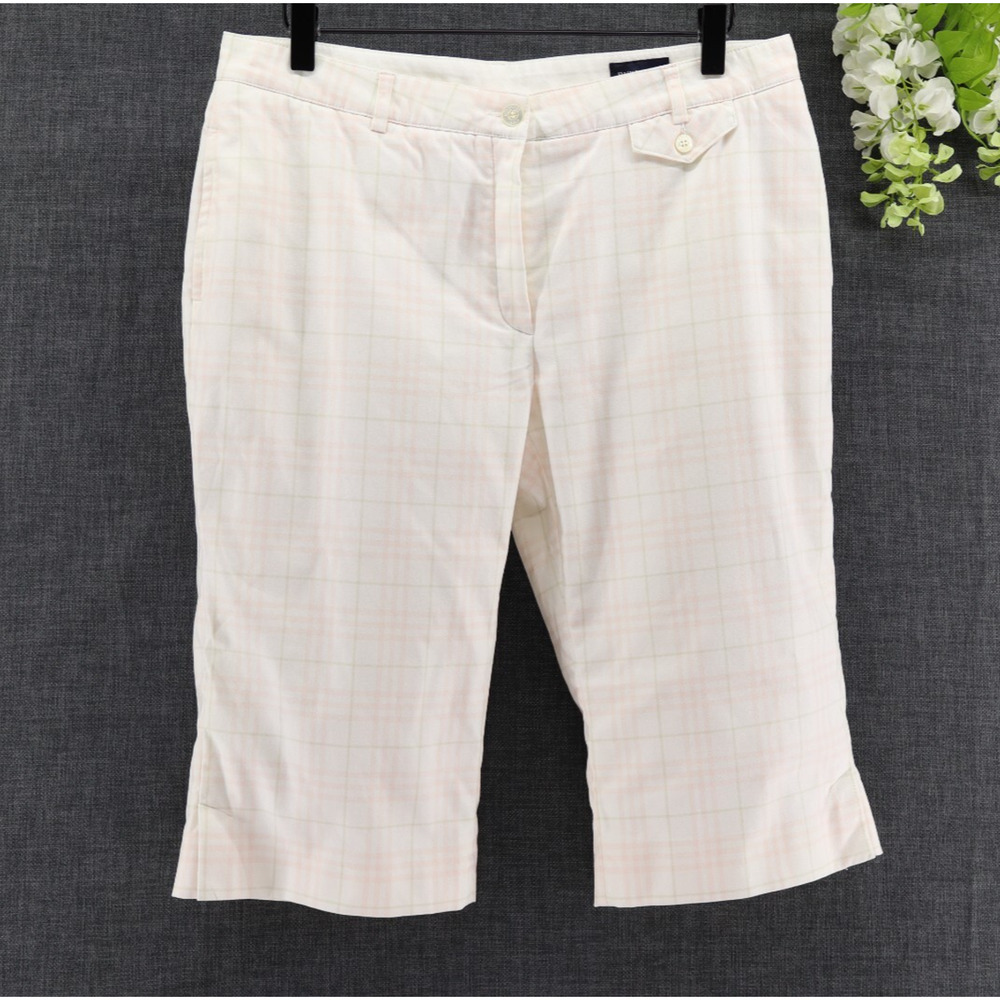 Burberry Women's Golf Bermuda Pink Nova Check Knee-Length Sz 10 - Picture 1 of 12